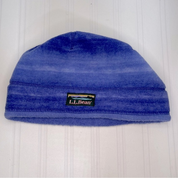 L.L Bean Unisex Boys Girls Purple Soft Warm Fleece Kids Large Winter Hat Beanie - Picture 1 of 9